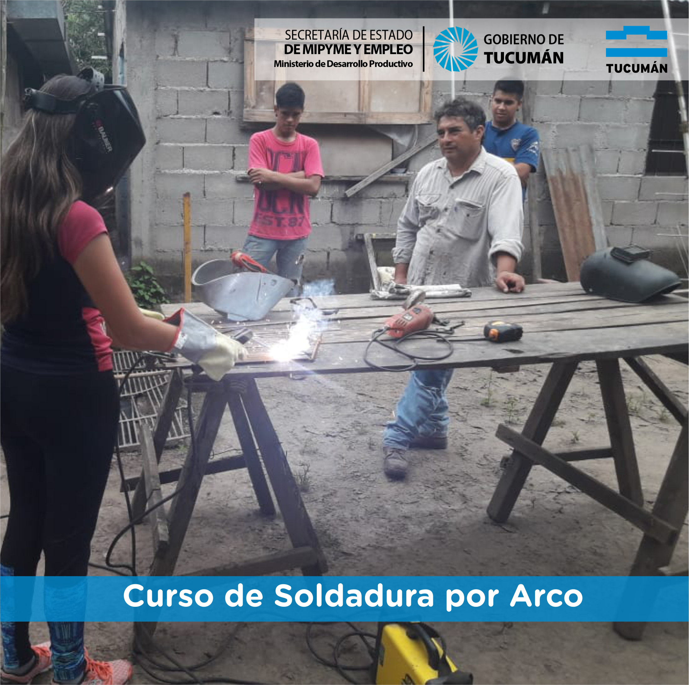 Curso de soldadura por arco en San Pedro y San Antonio